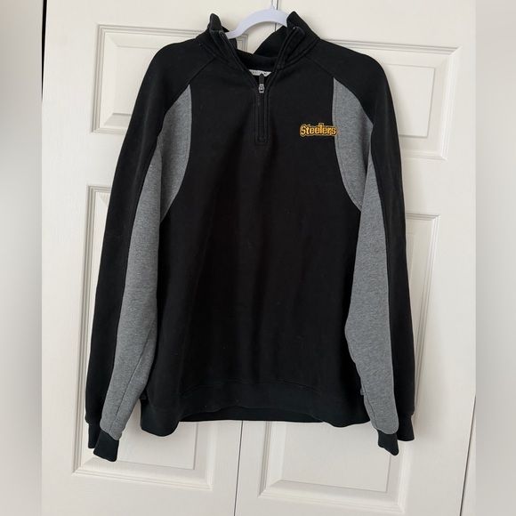 Cutter & Buck men’s Pittsburgh Steelers embroidered quarter zip sweater large